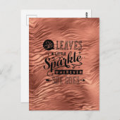 Sie Verlasse Sparkle Rose Tiger Postcard Postkarte (Vorne/Hinten)