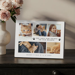 Sie Verlassen Paw Prints auf unserer Herz-FotoColl Fotoplatte