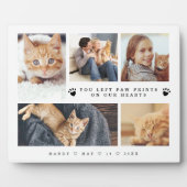 Sie Verlassen Paw Prints auf unserer Herz-FotoColl Fotoplatte (Vorderseite)
