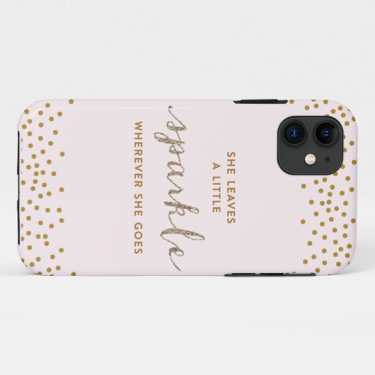 Sie Verlasst ein kleines Sparkle iPhone Case (Rückseite (Horizontal))