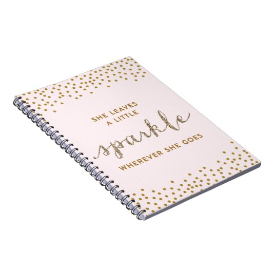 Sie Verlasst ein kleines Sparkle-Notebook Notizblock (Rechte Seite)