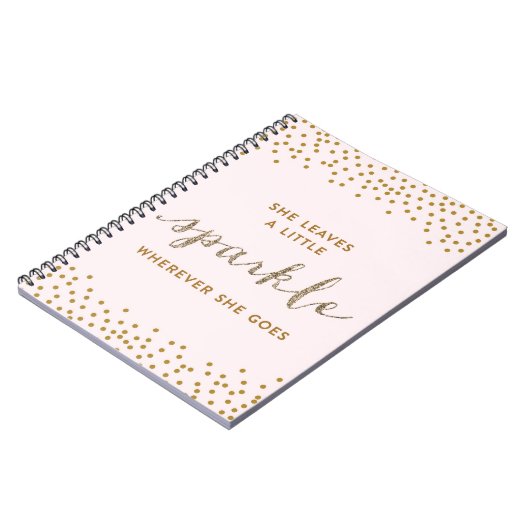 Sie Verlasst ein kleines Sparkle-Notebook Notizblock (Linke Seite)