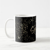 Sie Verlasst ein wenig Sparkle in Gold und Schwarz Kaffeetasse (Links)