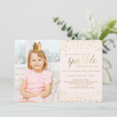 Sie Verlasst eine kleine Sparkle®-GEBURTSTAGEINLAD Einladung (Stehend Vorderseite)