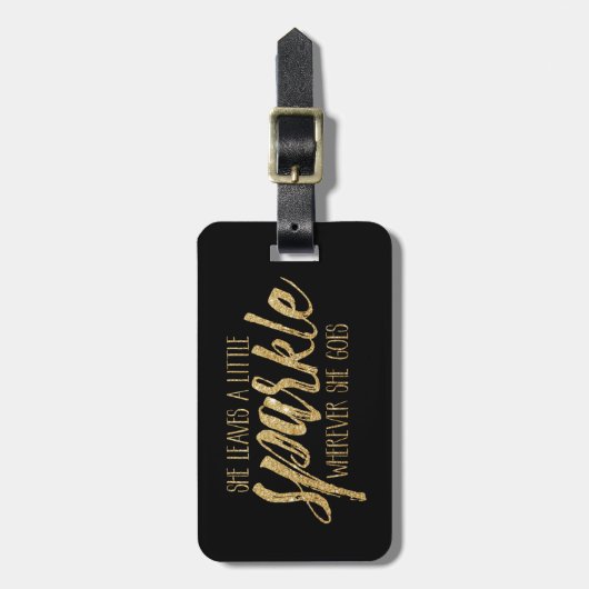 Sie verlässt einen wenigen Schein Gepäckanhänger (Vorderseite vertikal)