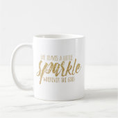 Sie verlässt einen wenigen Schein Kaffeetasse (Links)