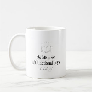 Sie verliebt sich in fiktive Jungen Buchliebhaberi Kaffeetasse