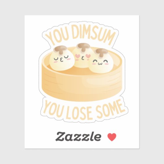 Sie verlieren etwas Sticker - Funny Dim Sum (Blatt)