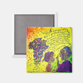 Sie verloren ihre Geschichte 2 Zoll Square Magnet (Vorderseite/Rückseite)