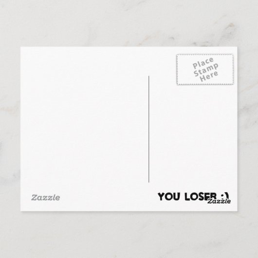 SIE VERLOREN POSTKARTE (Rückseite)