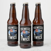 Sie verpassten zweimal Golf 2024 Abstimmung Trump  Bierflaschenetikett (Flaschen)