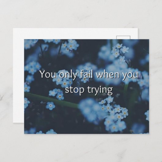 Sie Versage nur, wenn Sie aufhören, Mini Art Print Postkarte (Vorne/Hinten)