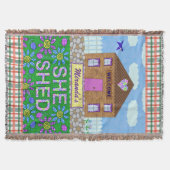 Sie verschüttet Frauen Höhlengarten Hütte Kariert  Decke (Vorderseite)