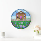 Sie verschüttet Frauenhütte Individuelle Name Gard Große Wanduhr (Zuhause)