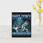 Sie verstehen Alpha Wolf Funny Werewolf nicht Karte (Gelbe Blume)