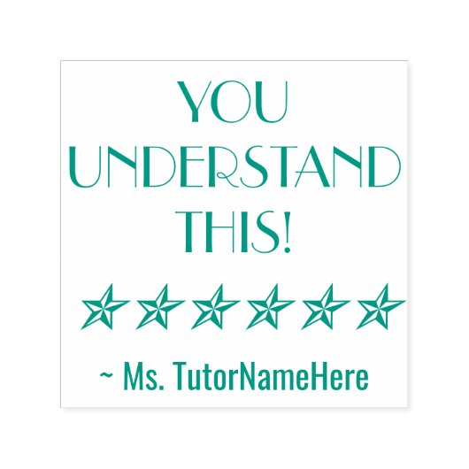"SIE VERSTEHEN DIES!" + Benutzerdefinierter Tutor- Permastempel (Design)