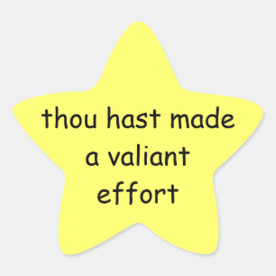 "Sie versuchten" Stern Stern-Aufkleber