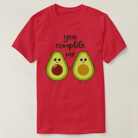 Sie vervollständigen mich niedliche Avocado-Hände T-Shirt (Design vorne)