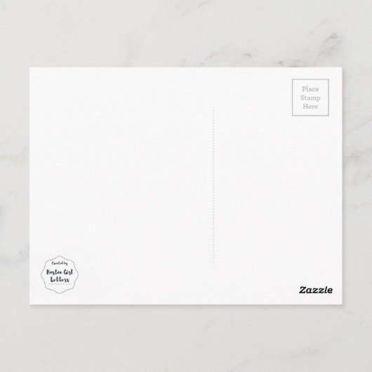 Sie vervollständigen mich postkarte (Rückseite)