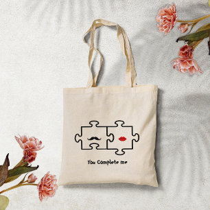 Sie vervollständigen mich Puzzleteile Tote Tasche