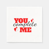 Sie vervollständigen mich - Romantisches Papier Na Serviette (Vorderseite)