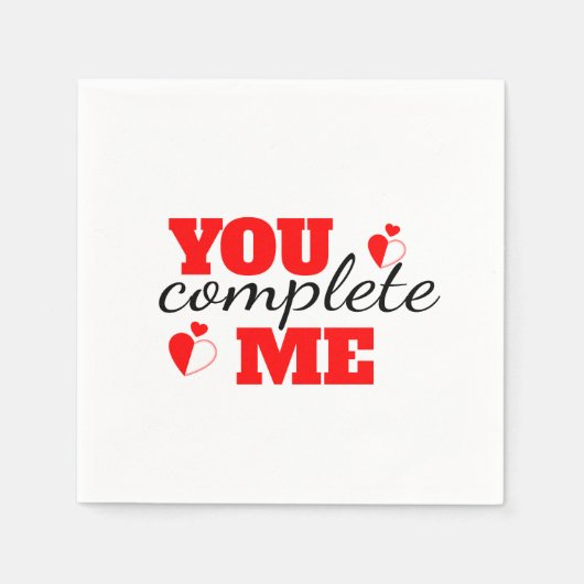 Sie vervollständigen mich - Romantisches Papier Na Serviette (Vorderseite)