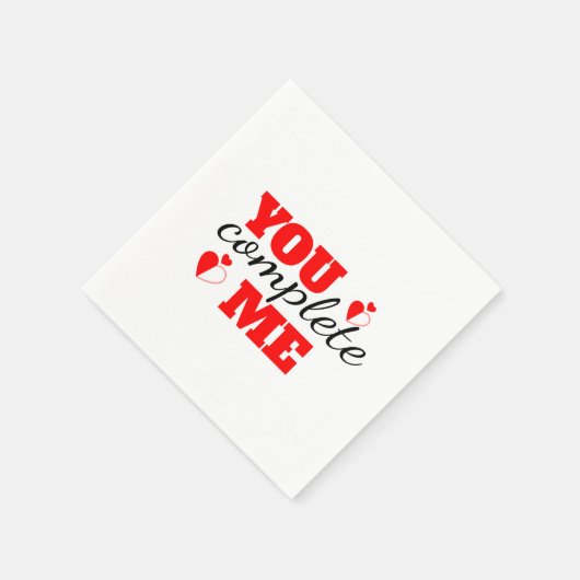 Sie vervollständigen mich - Romantisches Papier Na Serviette (Ecke)