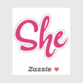 Sie Vinyl Sticker (Blatt)