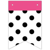 Sie wählen schwarze Tupfen des Hintergrundes u. Wimpelkette (Erste Fahne)