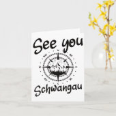 Sie wandern Schwangau Deutschland Urlaub Ski Comp Karte (Gelbe Blume)
