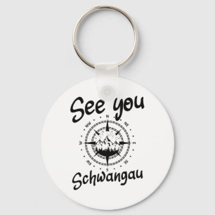 Sie wandern Schwangau Deutschland Urlaub Ski Comp Schlüsselanhänger