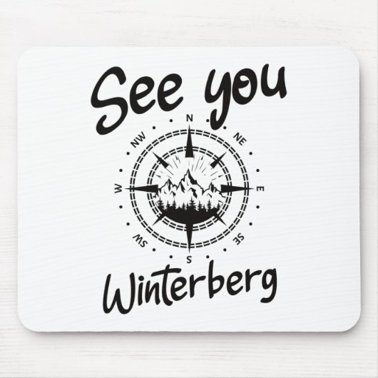 Sie wandern Winterberg Deutschland Urlaub Ski Com Mousepad (Vorne)