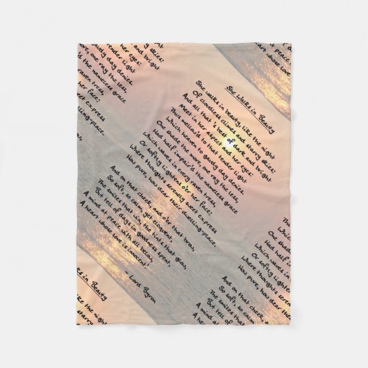 Sie wandert in Beauty/Cape May Sunset Fleece Blank (Vorderseite)