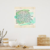 Sie war ein schönes altes Dokument Poster (Küche)