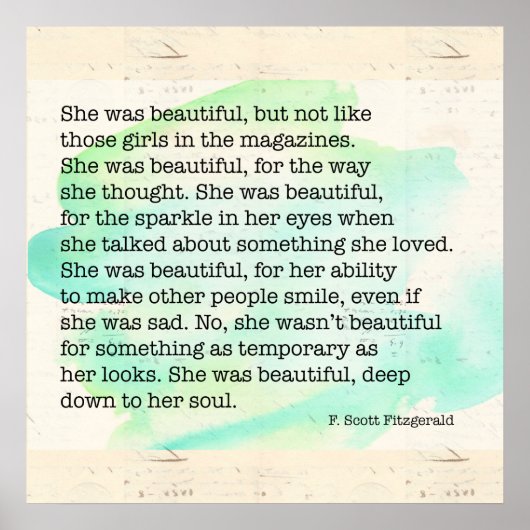 Sie war ein schönes altes Dokument Poster (Vorne)