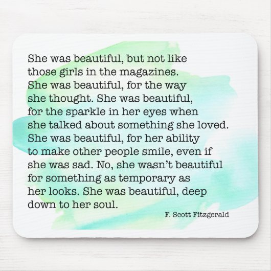 Sie war schön mousepad (Vorne)