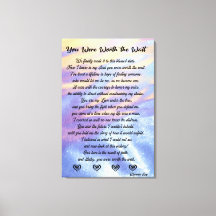 Sie waren die Wartezeit Stretched- Canvas Print/