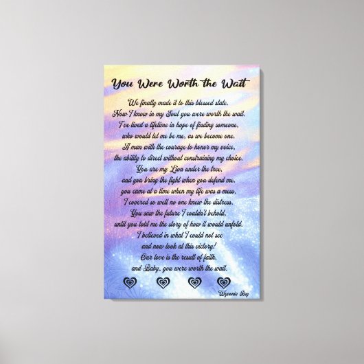 Sie waren die Wartezeit Stretched- Canvas Print/ Leinwanddruck (Vorderseite)