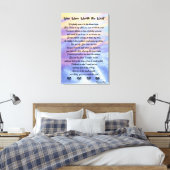 Sie waren die Wartezeit Stretched- Canvas Print/ Leinwanddruck (Insitu (Schlafzimmer))