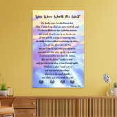 Sie waren die Wartezeit Stretched- Canvas Print/ Leinwanddruck (Insitu (Wohnzimmer))
