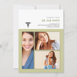 Sie waren gerahmt Caduceus Medical Abschluss Einladung