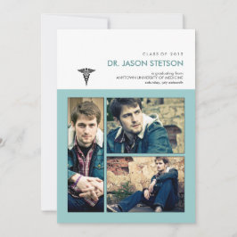 Sie waren gerahmt Caduceus Medical Abschluss Einladung