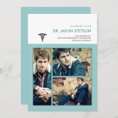 Sie waren gerahmt Caduceus Medical Abschluss Einladung (Vorne/Hinten)