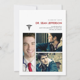 Sie waren gerahmt Caduceus Medical Abschluss Einladung