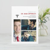 Sie waren gerahmt Caduceus Medical Abschluss Einladung (Stehend Vorderseite)