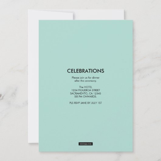 Sie waren gerahmt Caduceus Medical Abschluss Inv Einladung (Rückseite)