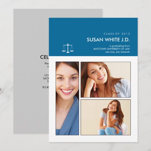 Sie waren gerahmten Abschluss Einladung (Vorne/Hinten)