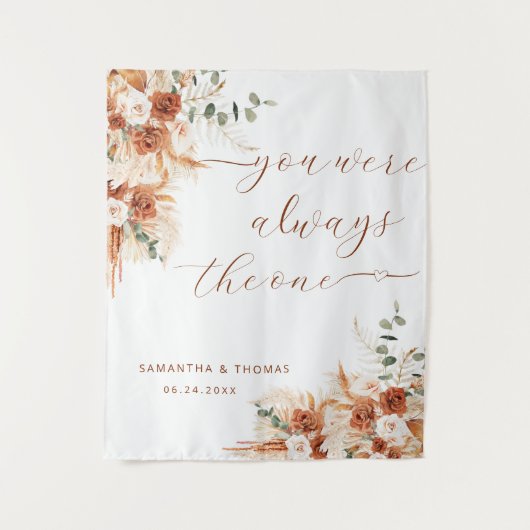 Sie waren immer das "One Wedding Backdrop Banner" Wandteppich (Vorderseite)