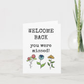 Sie waren nicht da, Welcome Back Card Karte (Vorderseite)