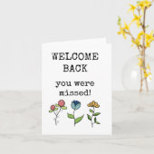 Sie waren nicht da, Welcome Back Card Karte (Gelbe Blume)